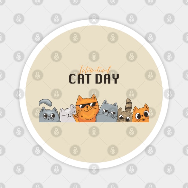 Cat International Day Magnet by noppo